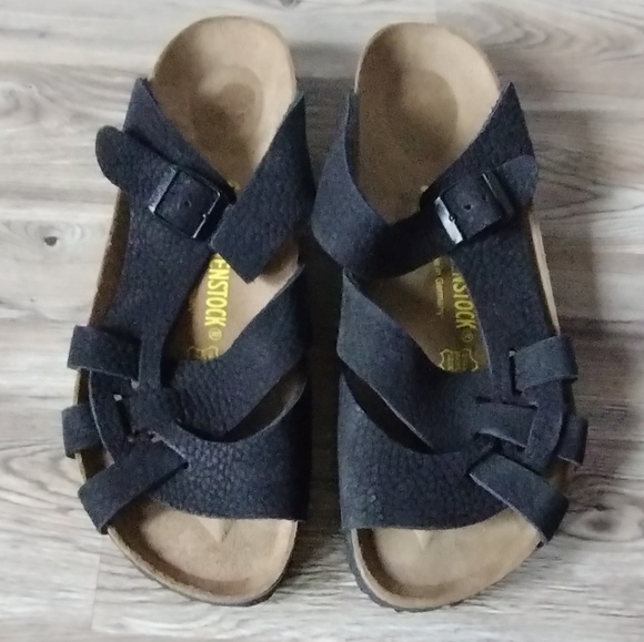 Birkenstock Pisa Black Sandals Size W11 M9 Narrow - Picture 1 of 5